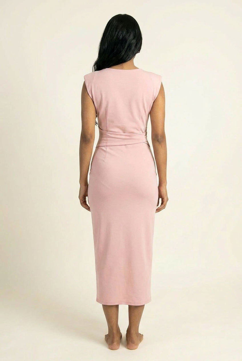 The After-Hours Bloom Slit Midi Dress