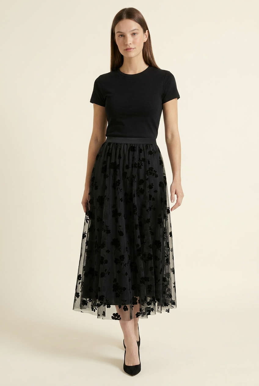 The Ballet-Sunday Tulle Midi Skirt