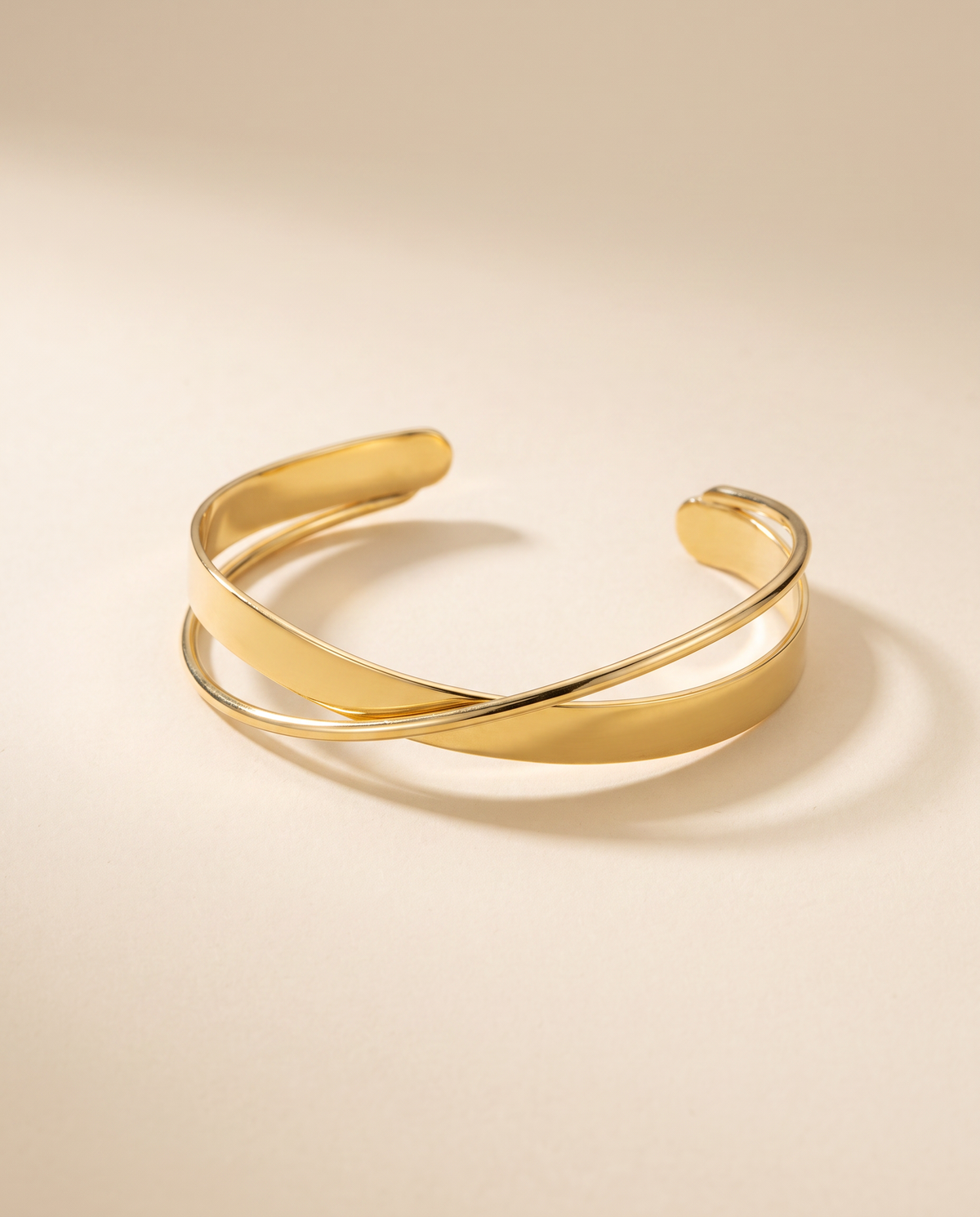 The Gold Cross-Line Cuff