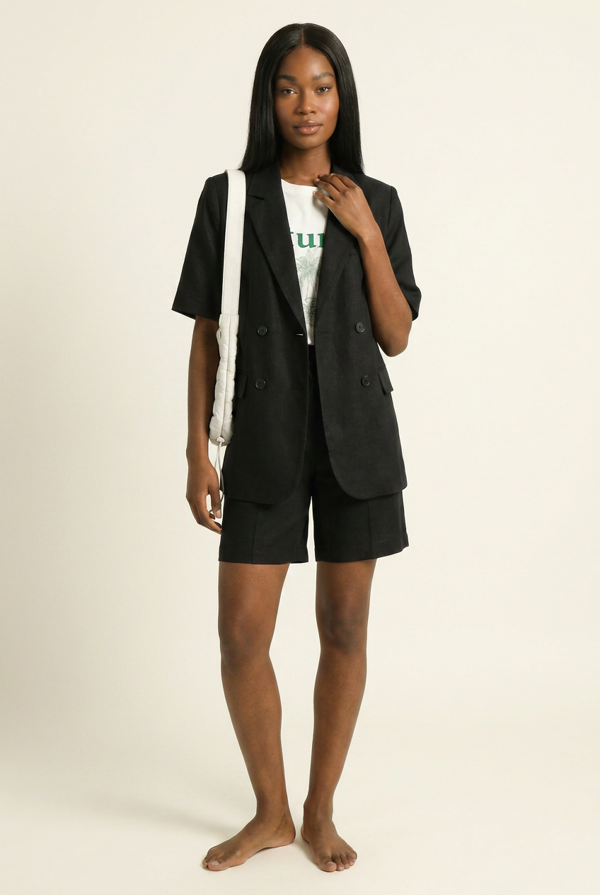 The Weekend Two-Piece Blazer + Shorts Co-ord