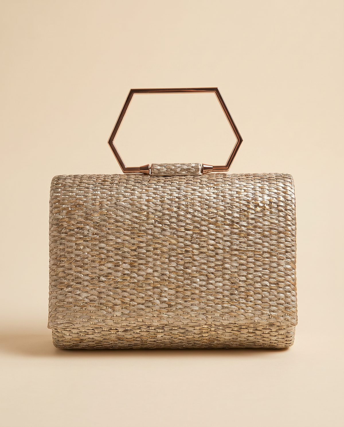 The Raffia Top-Handle Clutch