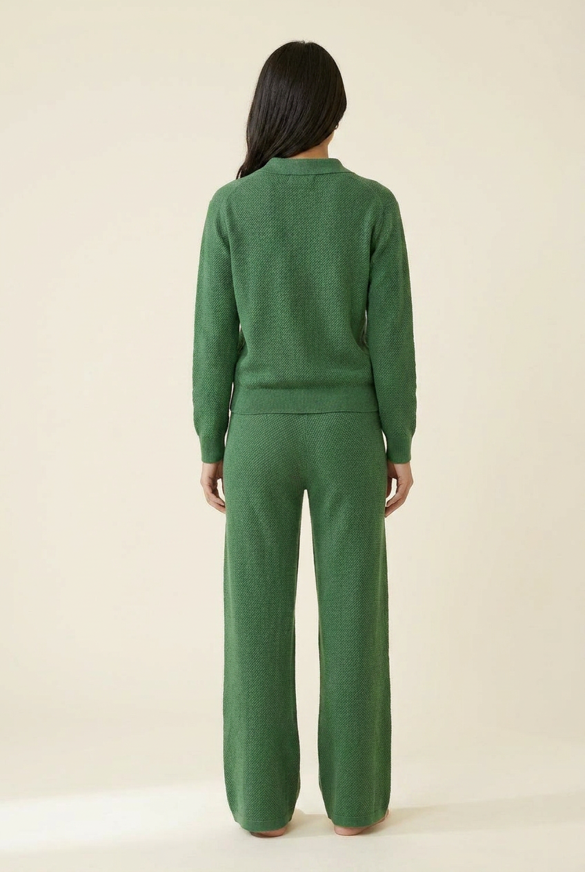 The Slow-Morning Knit Polo Set
