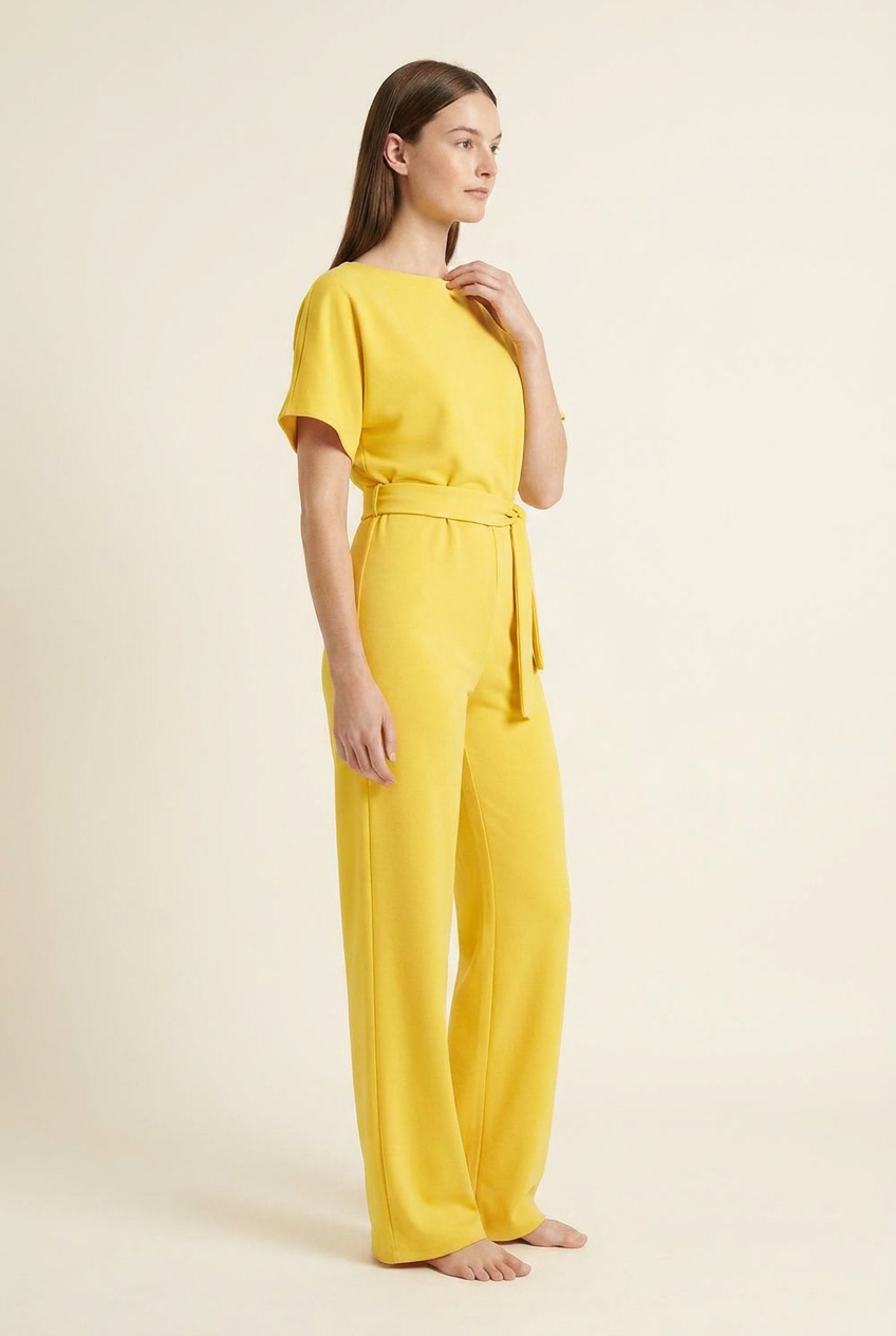 The Golden-Hour Wide-Leg Jumpsuit
