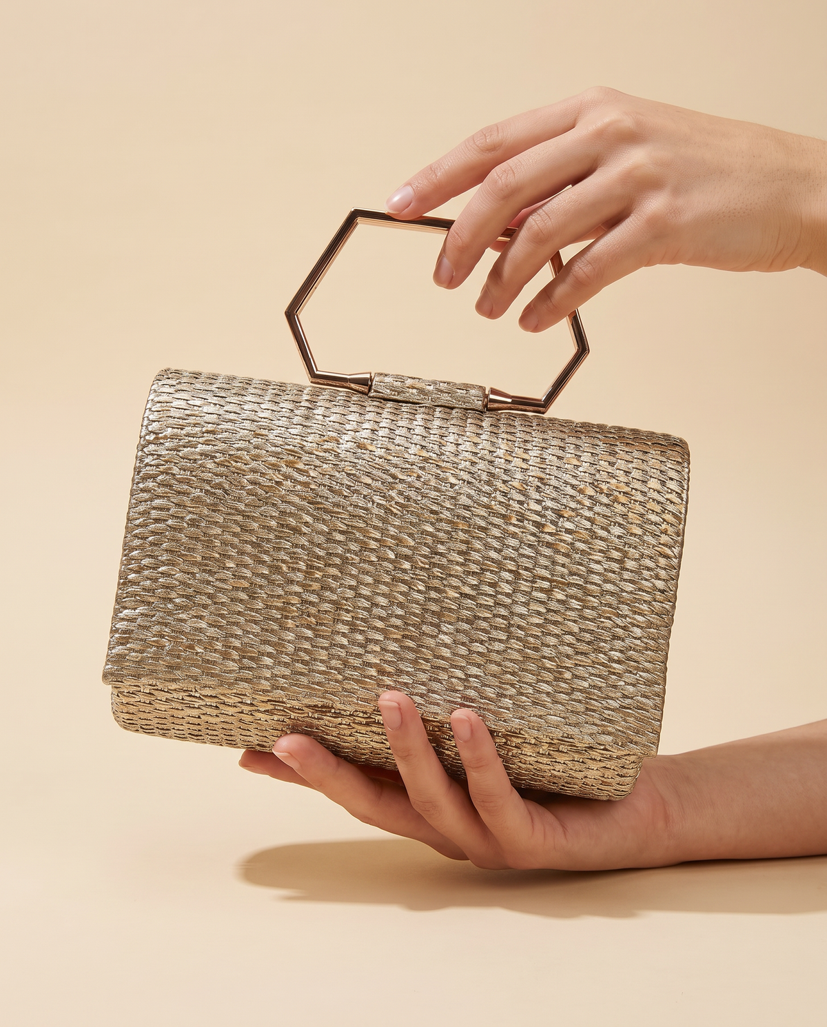 The Raffia Top-Handle Clutch