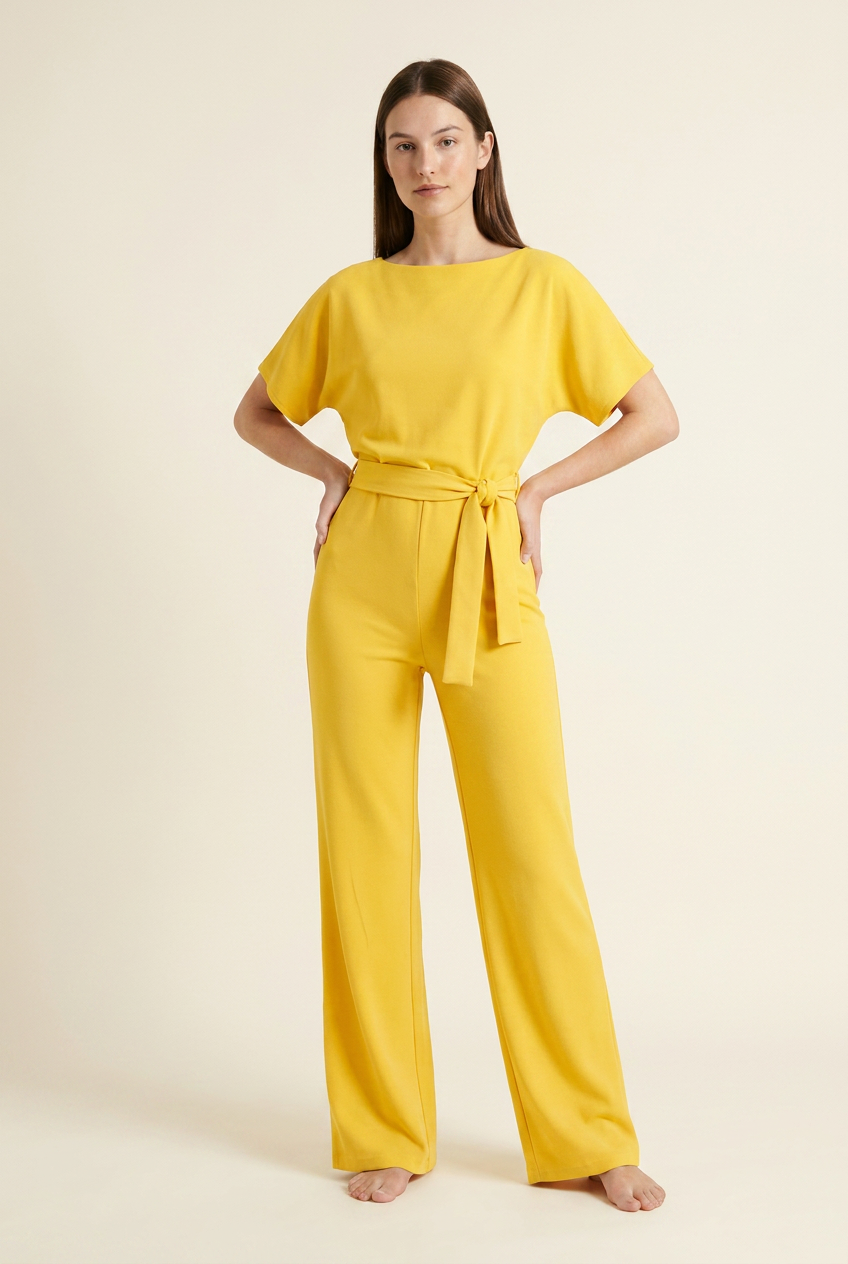 The Golden-Hour Wide-Leg Jumpsuit