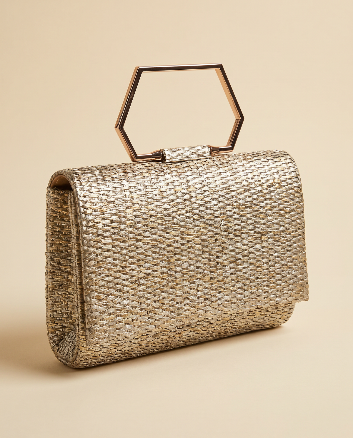 The Raffia Top-Handle Clutch