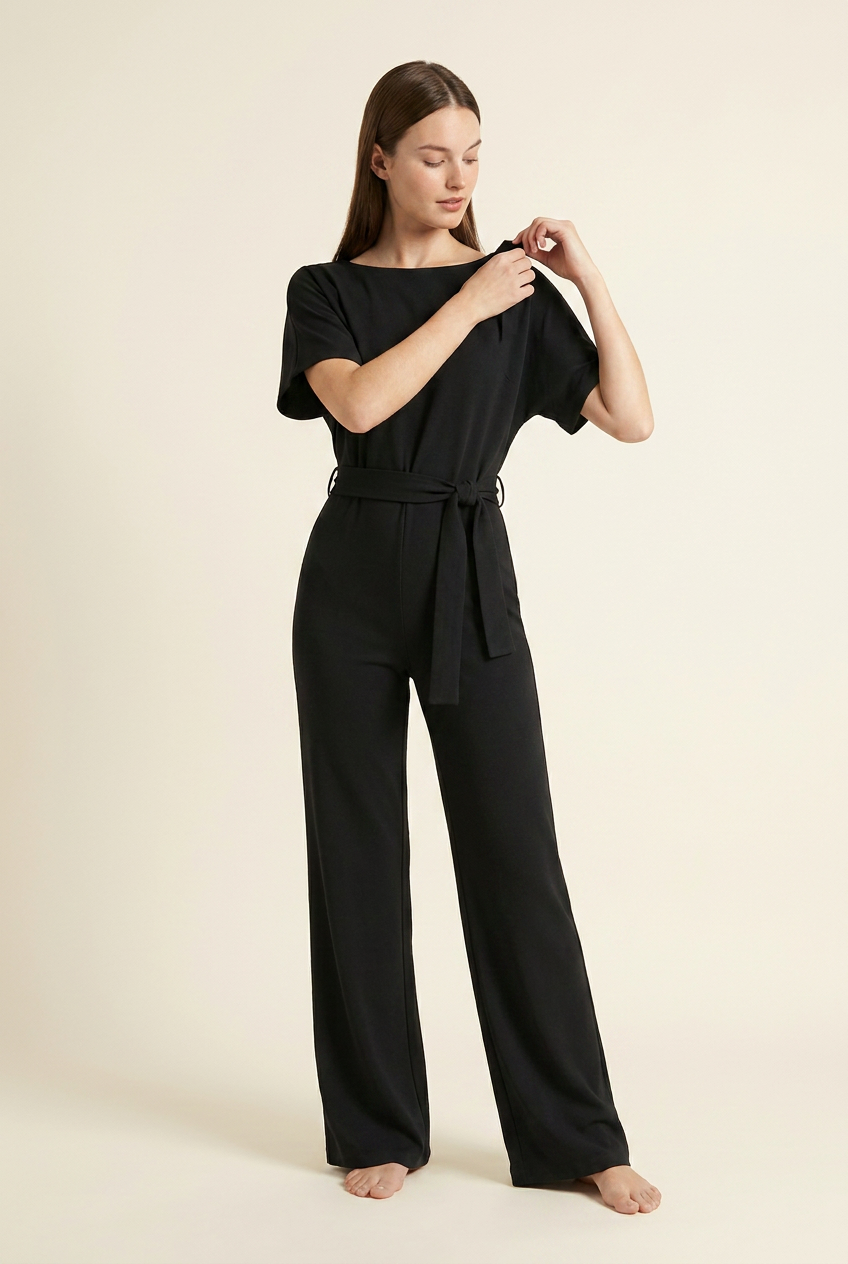 The Golden-Hour Wide-Leg Jumpsuit