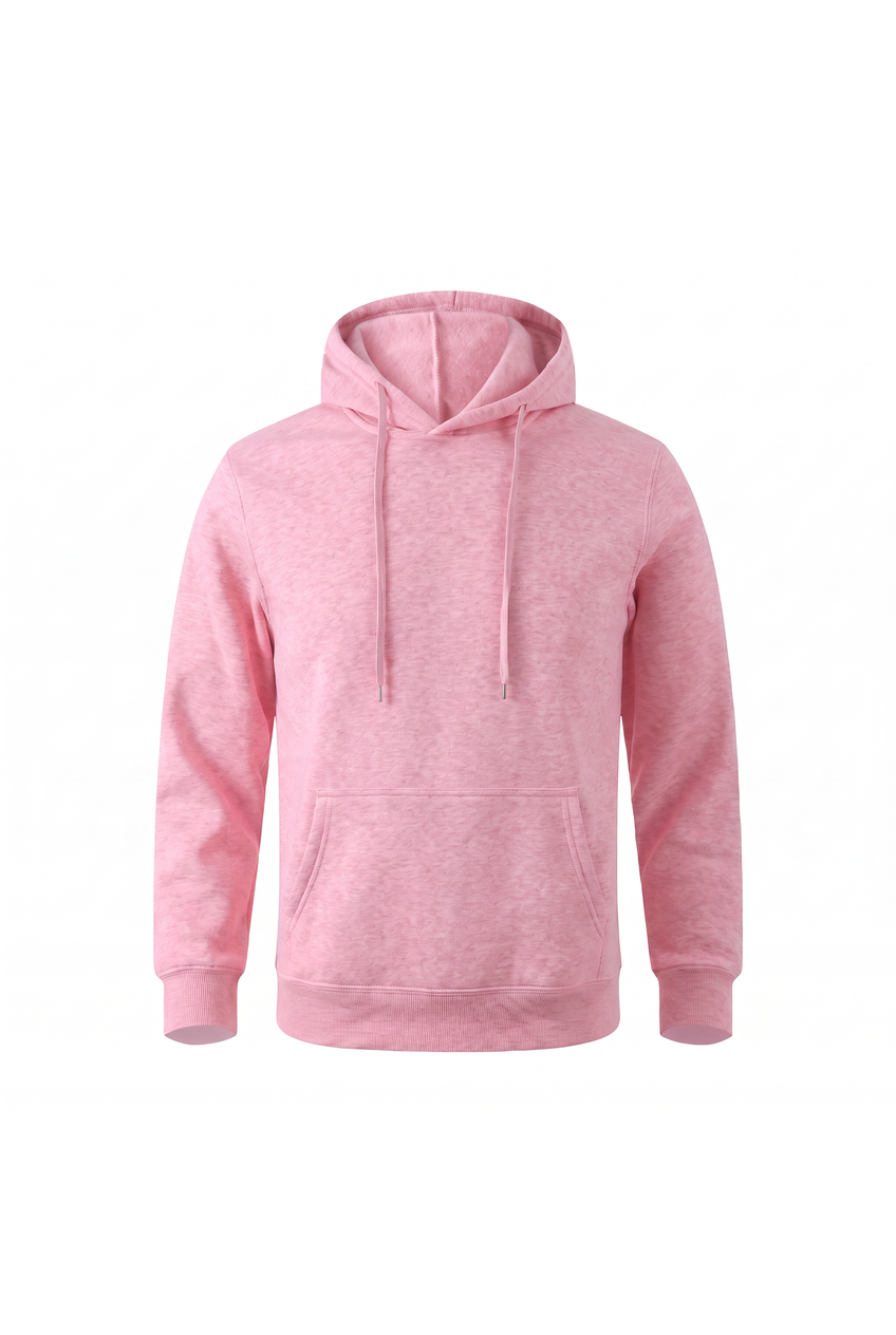 Kovelle everyday pullover hoodie in pink, flat product view