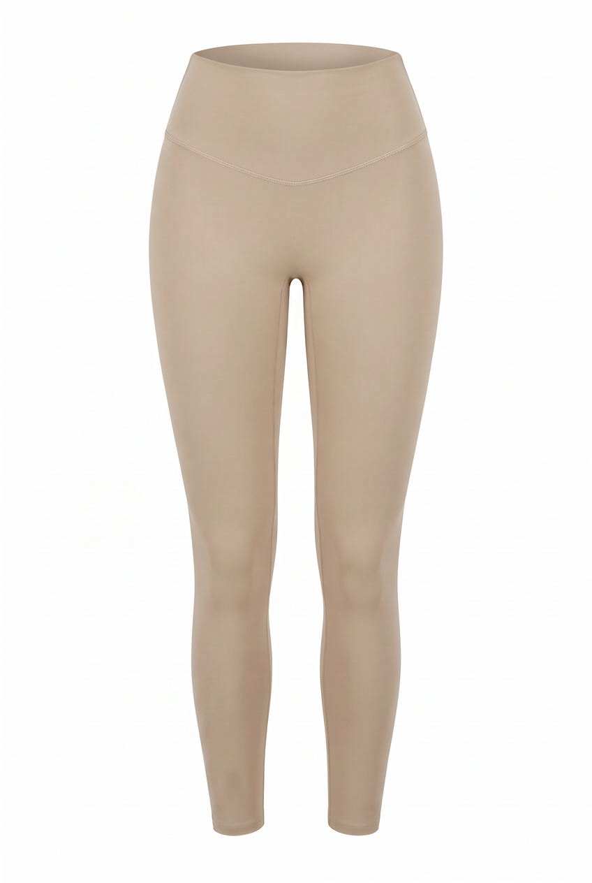 Kovelle high waist sculpt legging in light khaki, flat product view