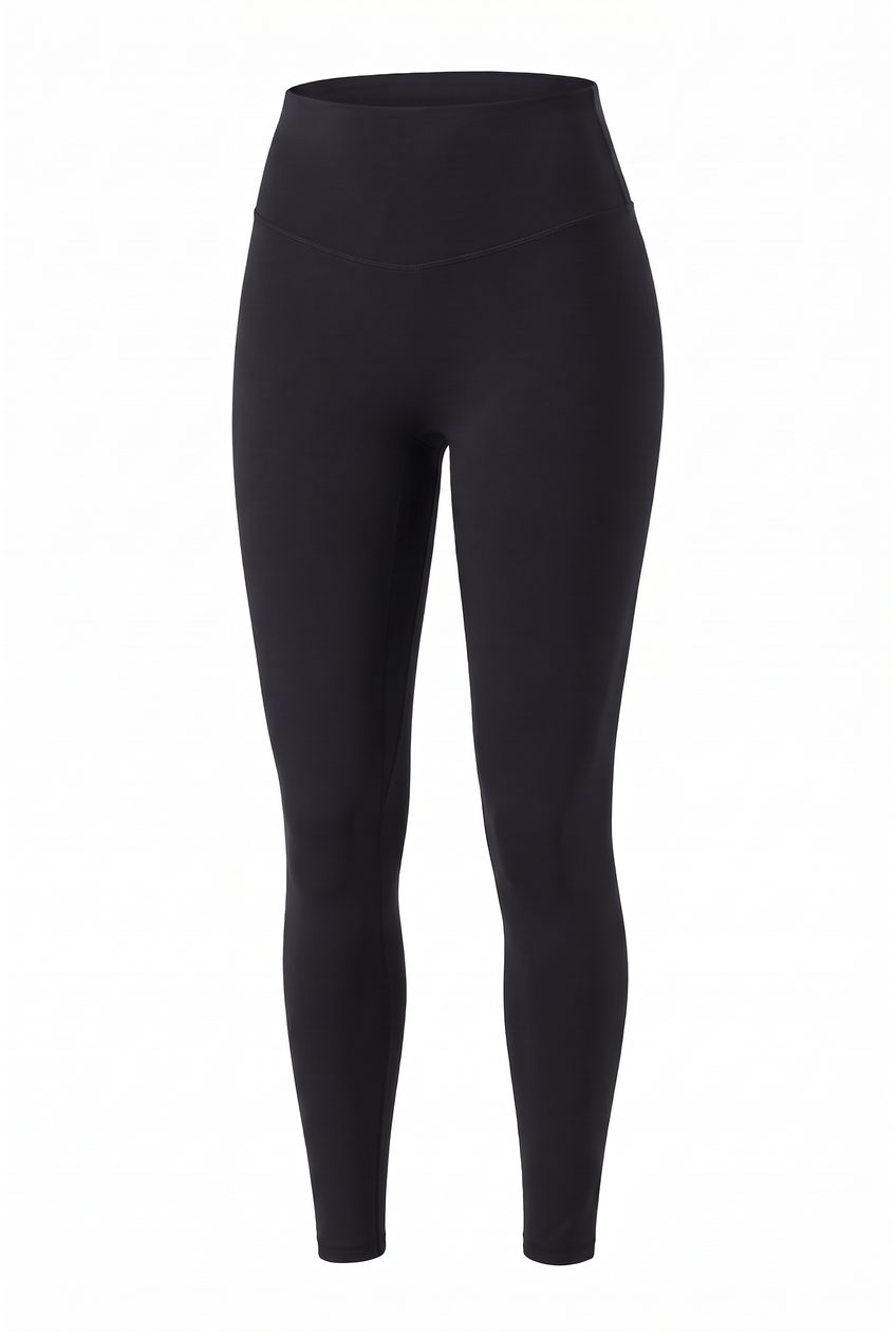 Kovelle high waist sculpt legging in black, flat product view showing the full garment