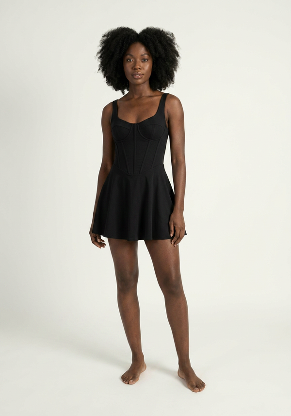 Going Out Edit - black corset mini dress