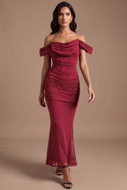 The Off-Shoulder Corset Maxi Dress