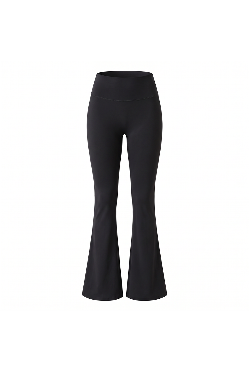 Kovelle sculpt flare pant in black, flat product view