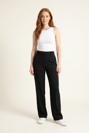 The Tailored High-Waist Straight-Leg Pants