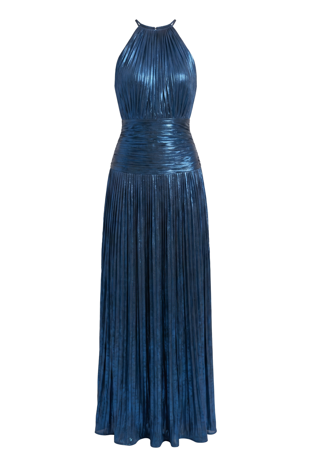 The Kovelle Garden-Vow Corset Slit Maxi Dress photographed on its own against a white background