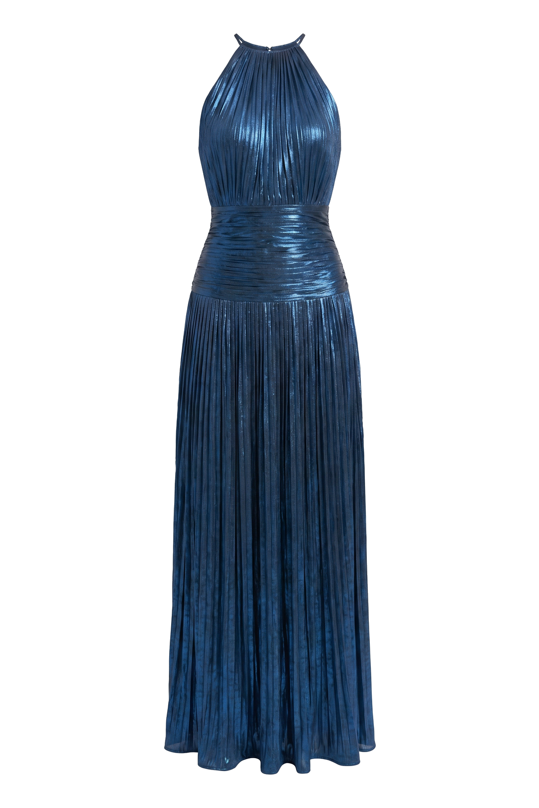 The Kovelle Garden-Vow Corset Slit Maxi Dress photographed on its own against a white background