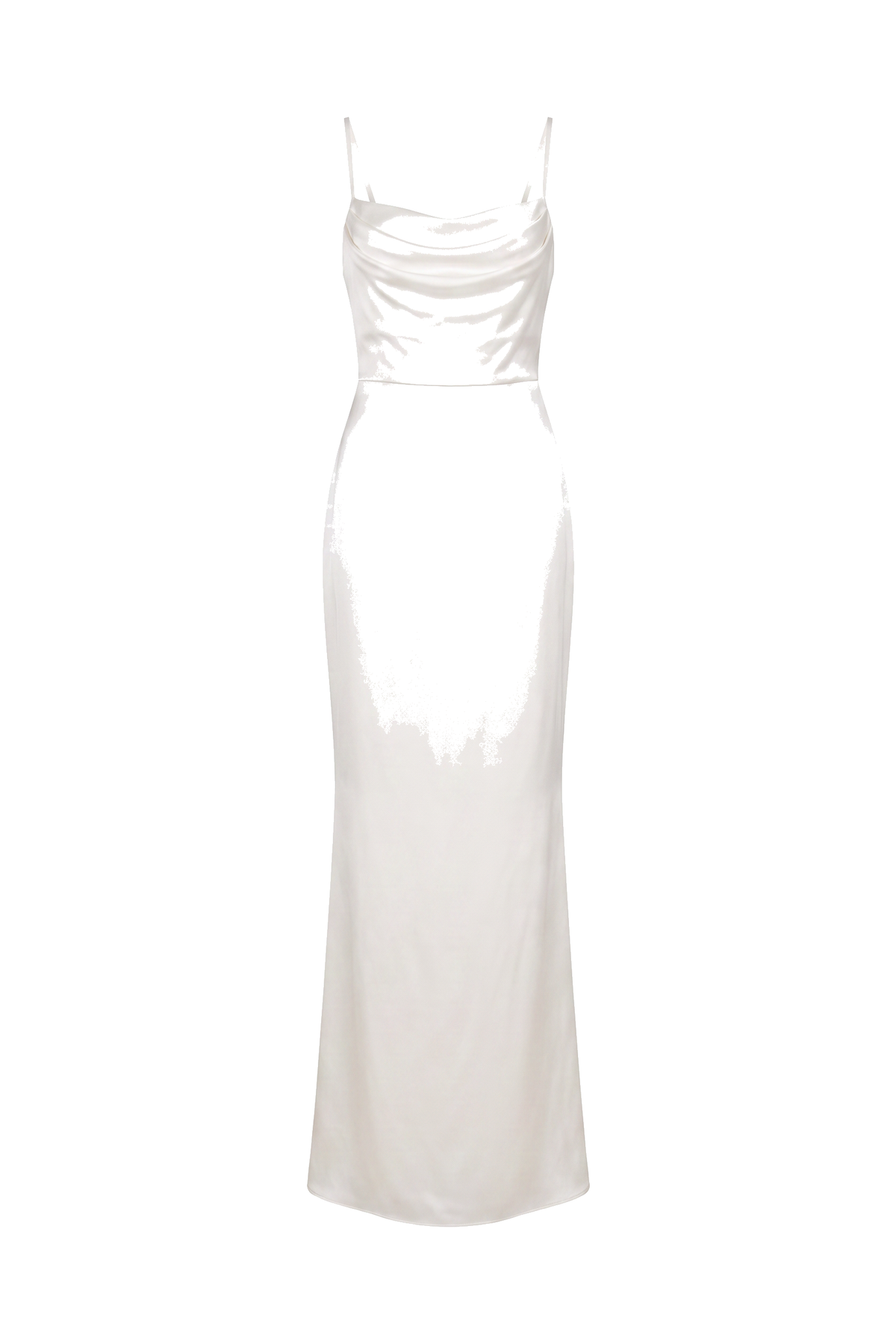 Ivory Satin Column Maxi Gown