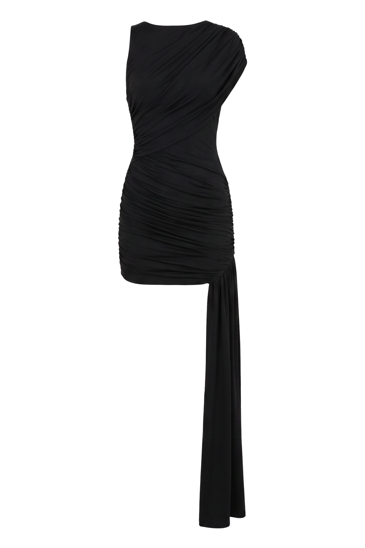The Last-Dance Draped Ruched Mini Dress