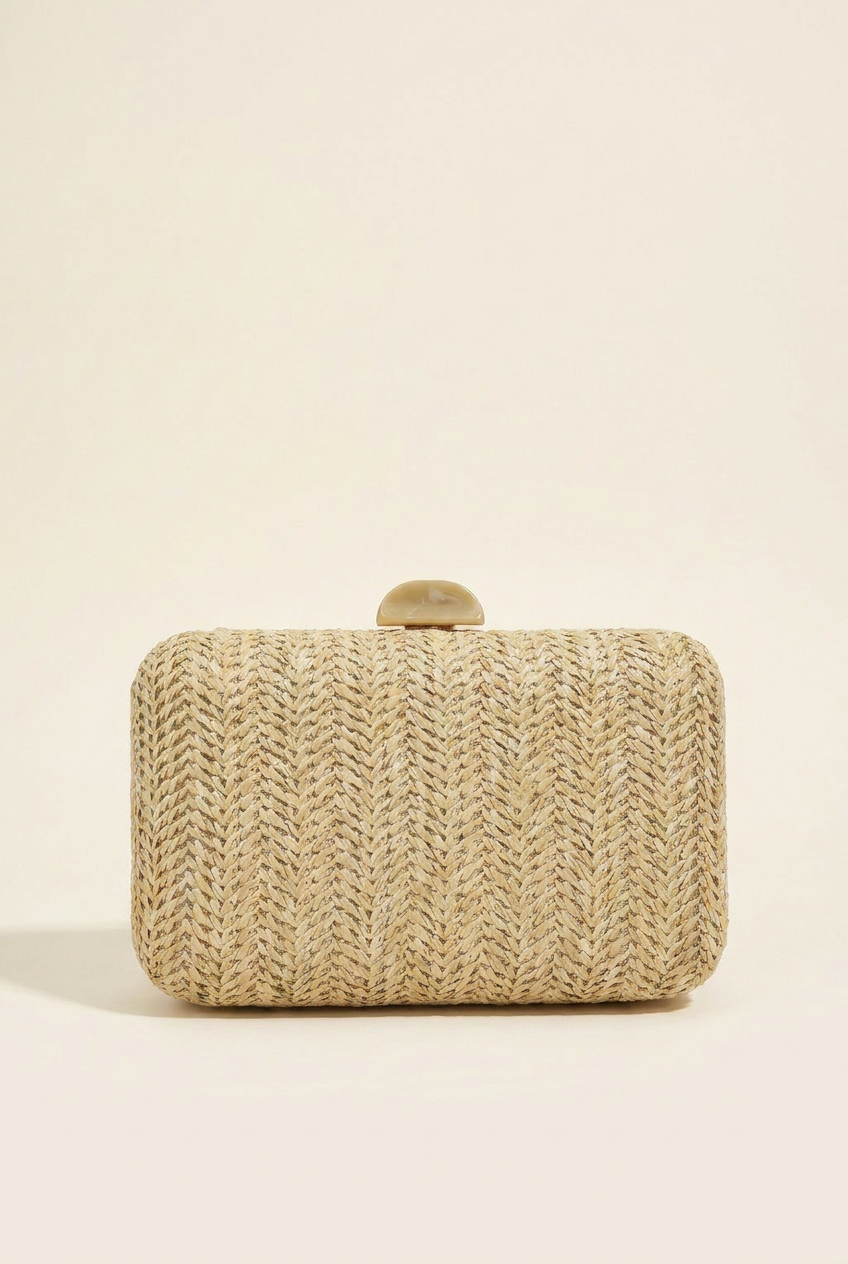 The Woven Straw Clutch