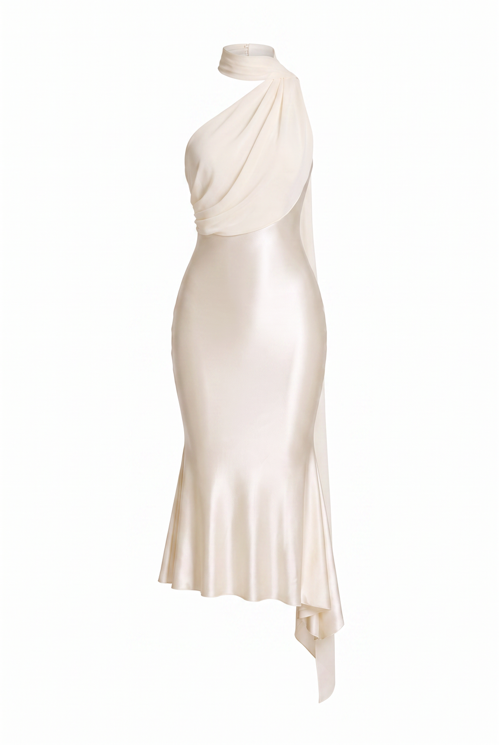 Pearl scarf detail midaxi dress, product view
