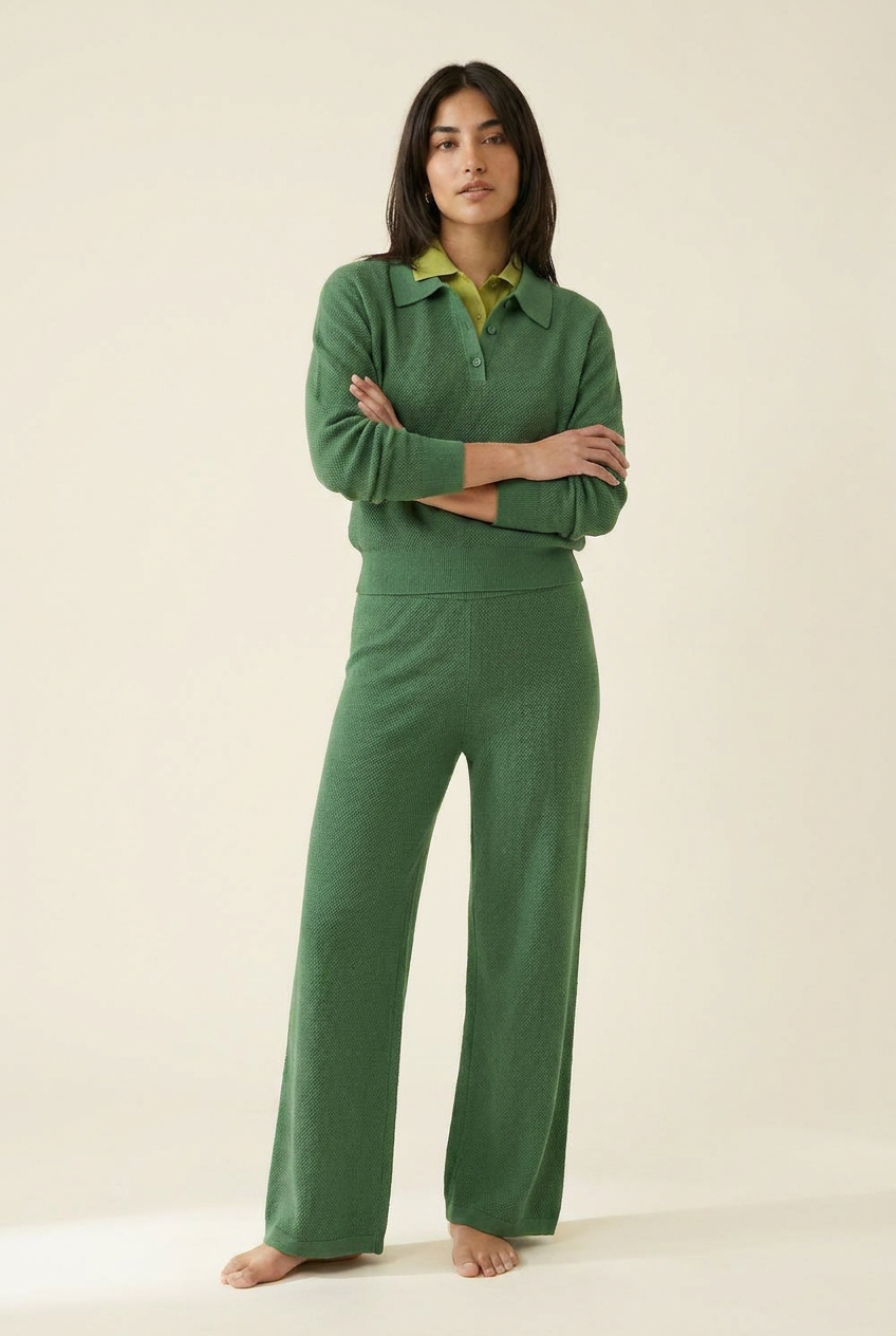 The Slow-Morning Knit Polo Set