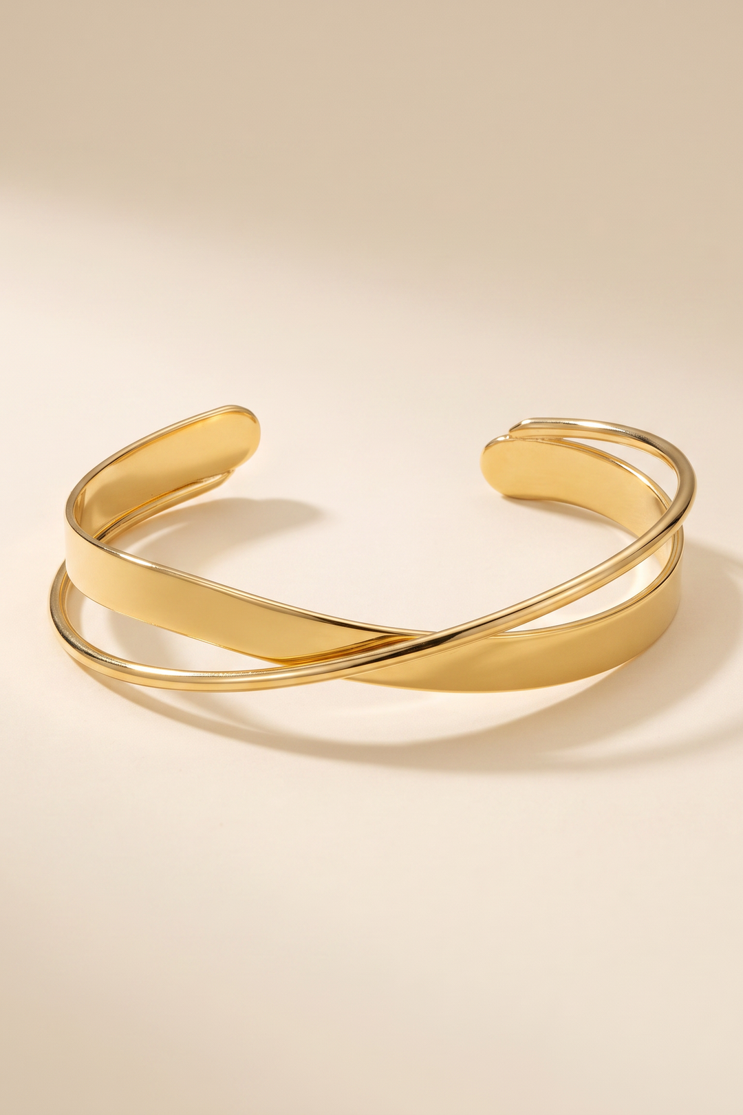Gold cross line cuff