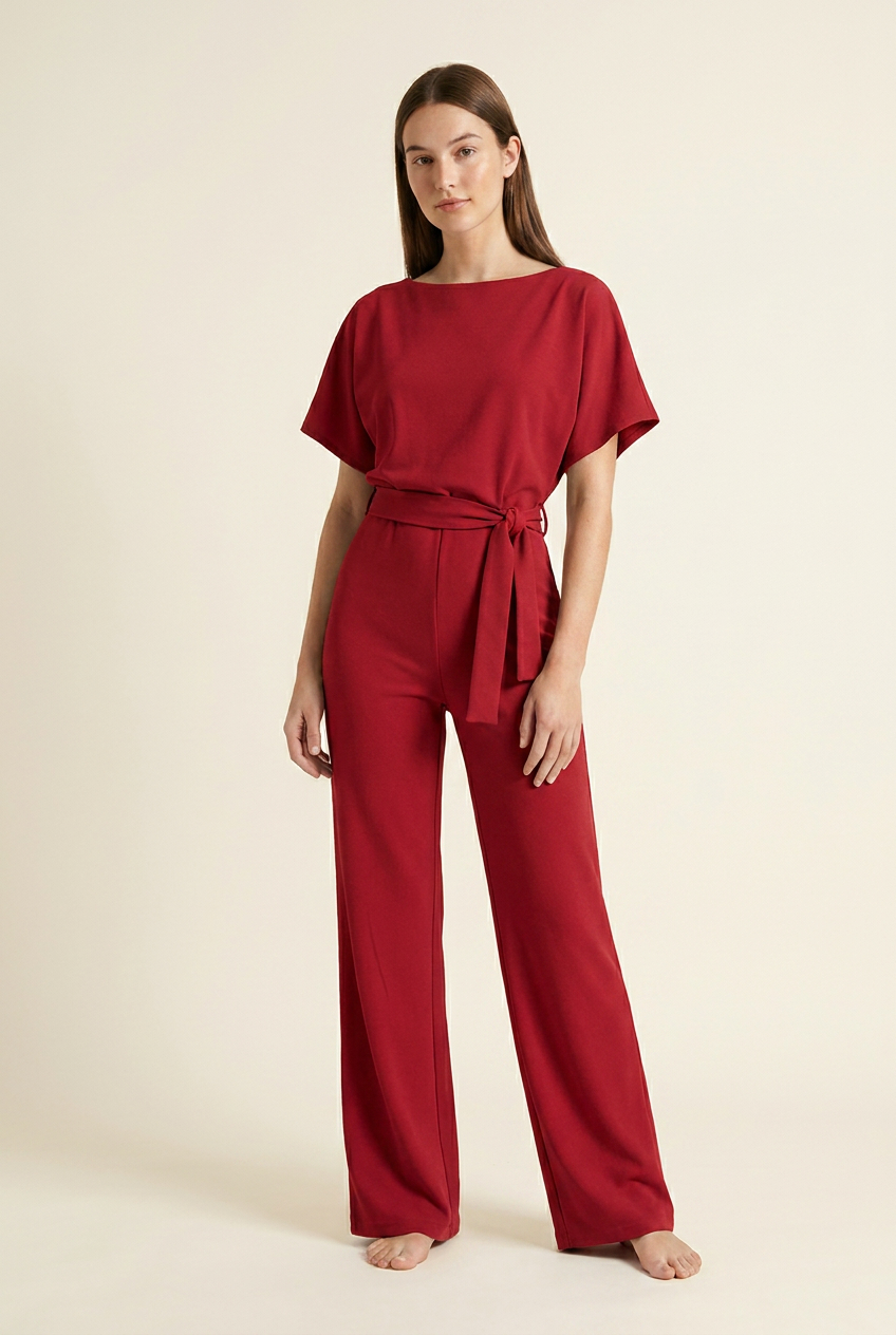 The Golden-Hour Wide-Leg Jumpsuit