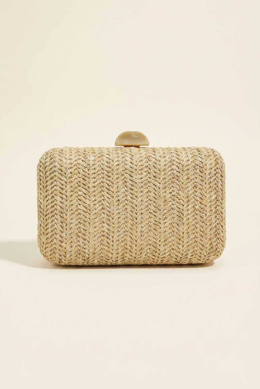 The Woven Straw Clutch