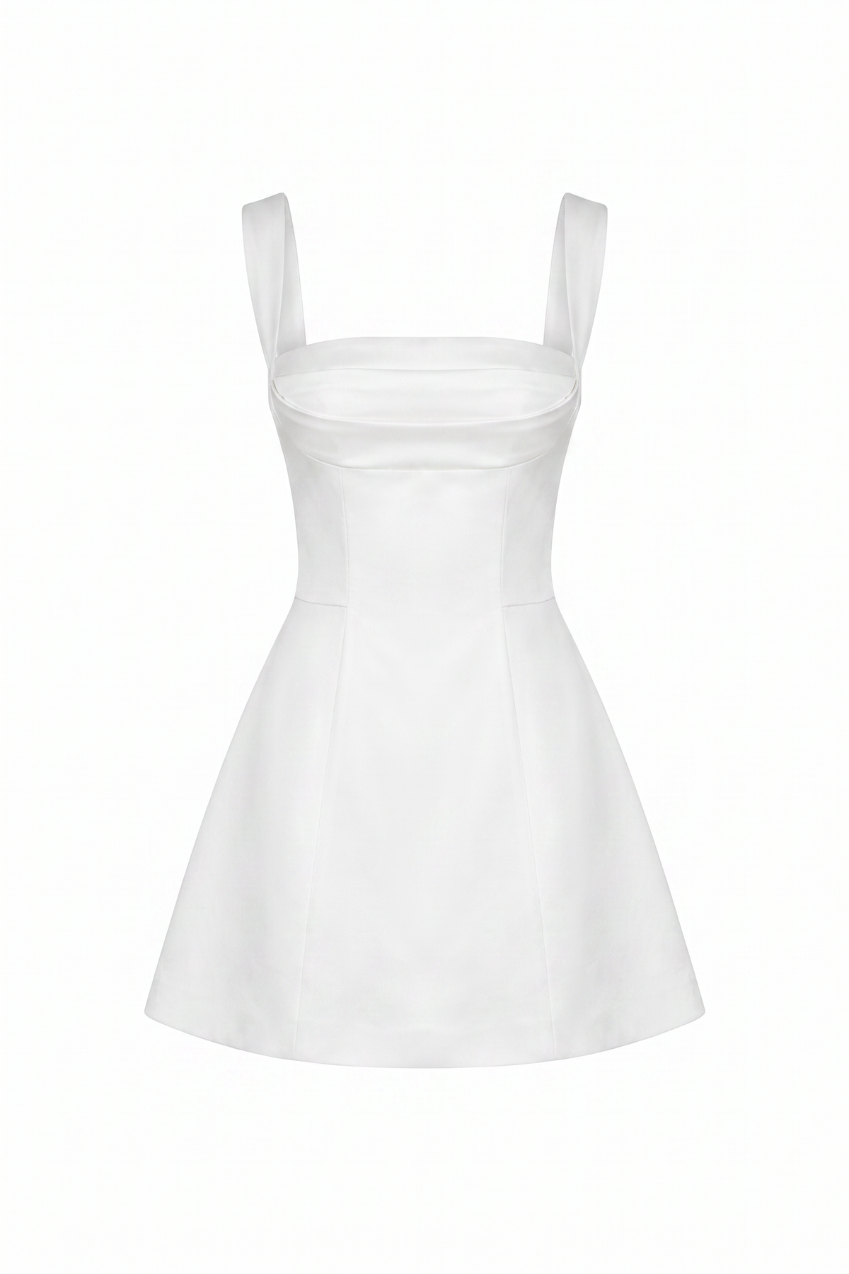 White Satin Corset Mini Dress