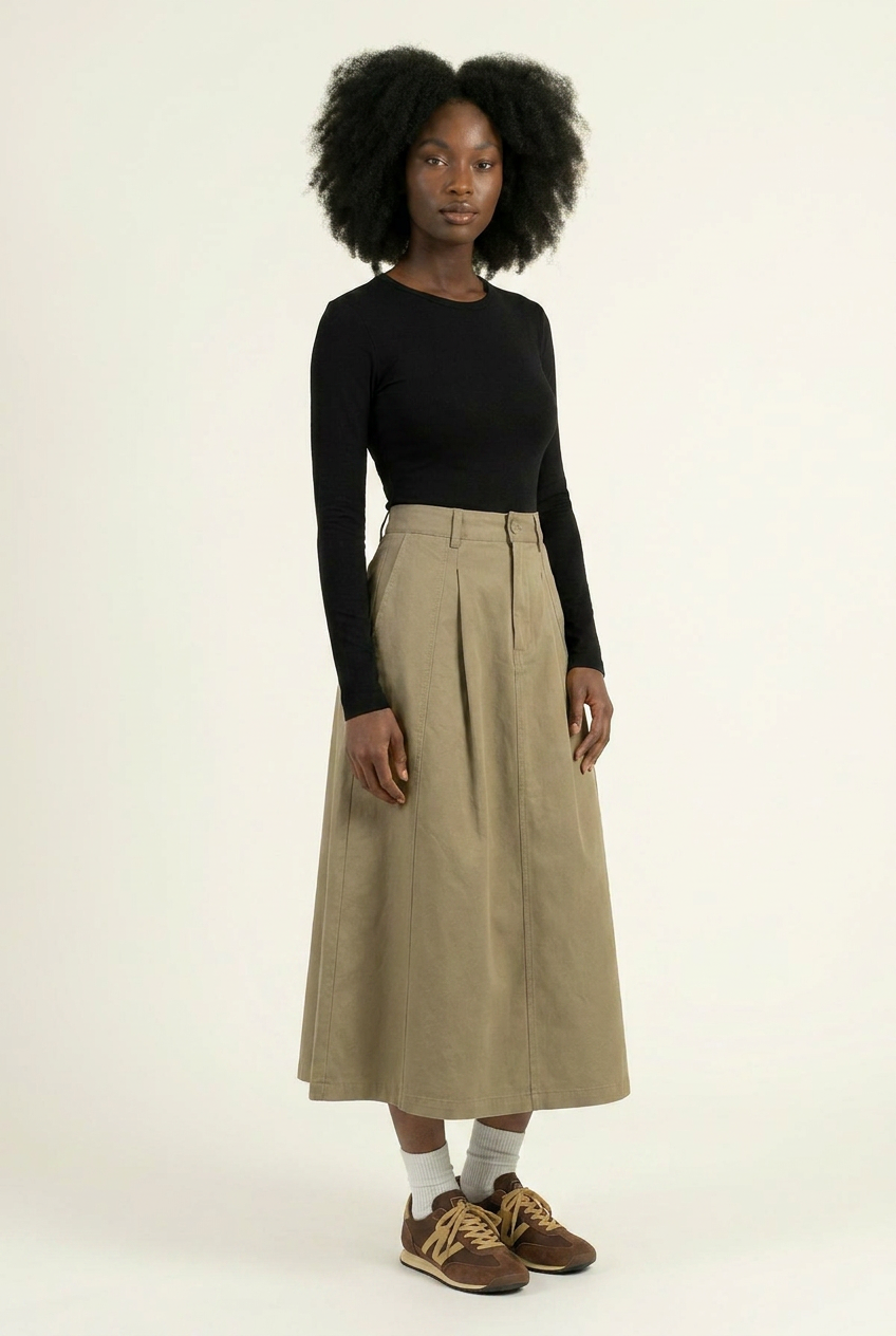 The Out-and-About Utility Midi Skirt